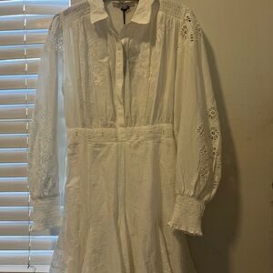 Elegant White Lace Dress